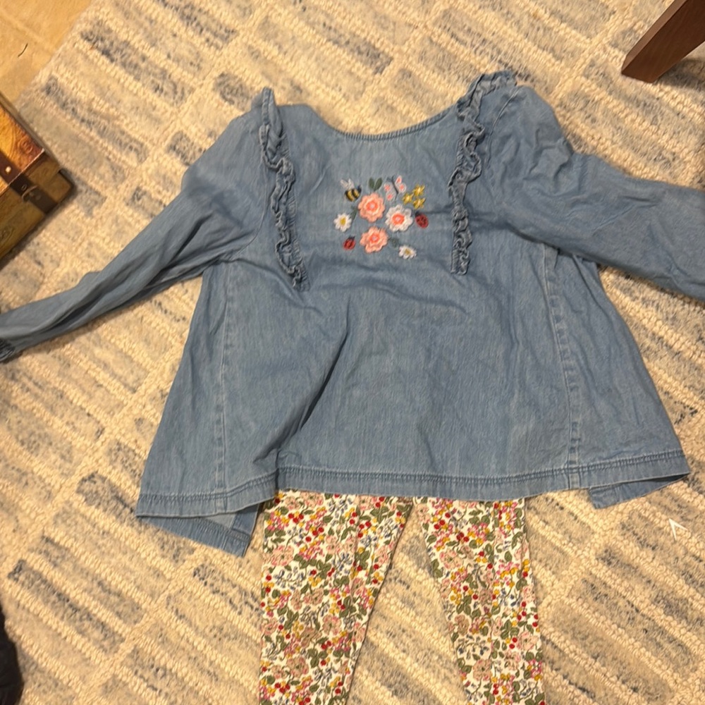 Baby Boden Floral Print Outfit
